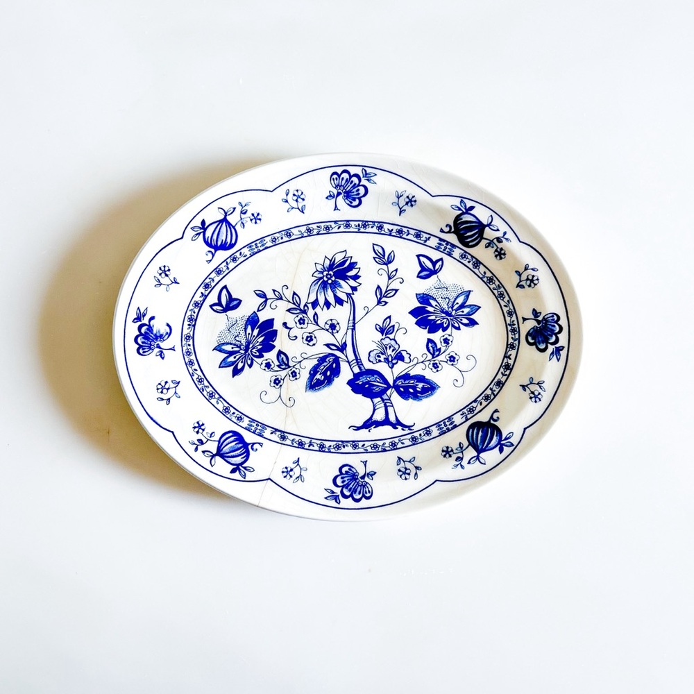 Vintage Blue Onion Serving Platter 💙